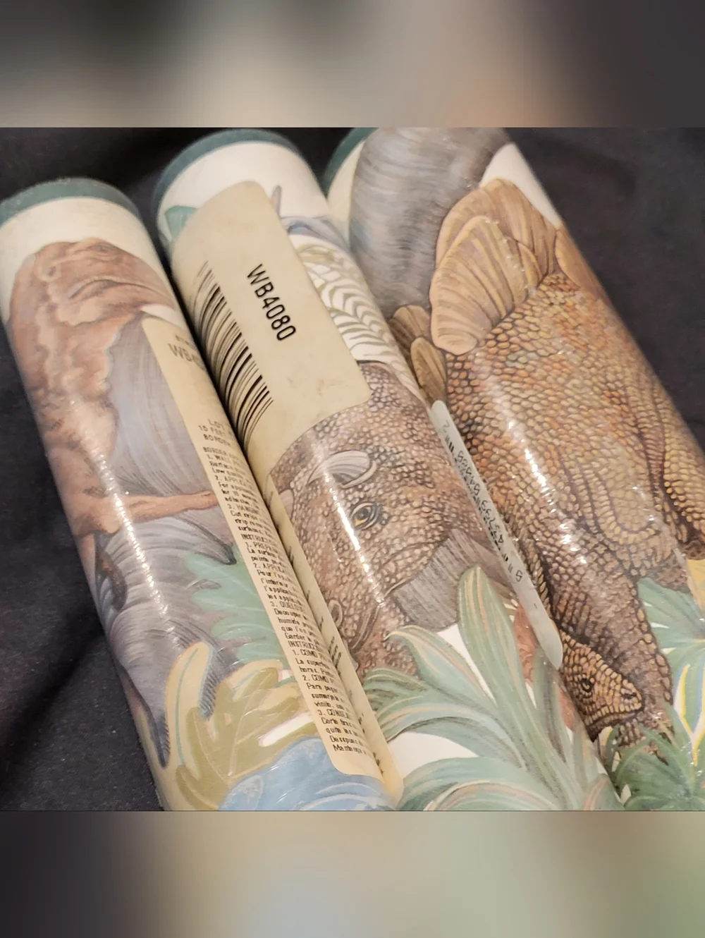 NEW Vintage Sunworthy Dinosaur Prehistoric Wallpaper Border WB4080 Lot of 6
